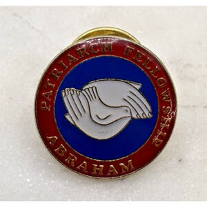 Patriarch Fellowship Jacob Lapel Hat Pin Hand Dove Design Enamel Vintage